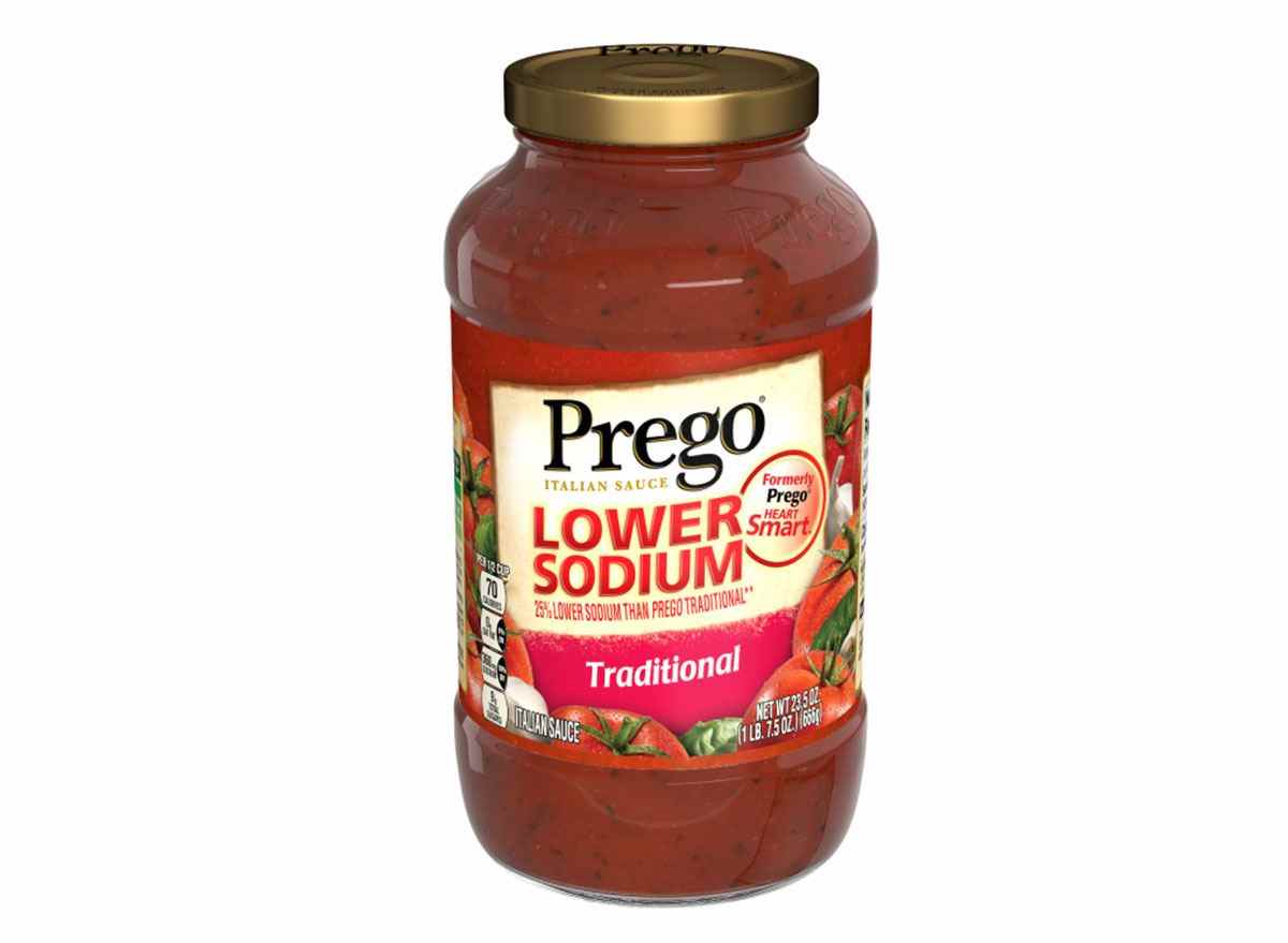 prego lower sodium traditional