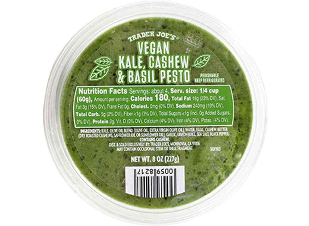 Vegan kale cashew basil pesto