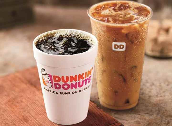 Dunkin Donuts hot and iced coffee