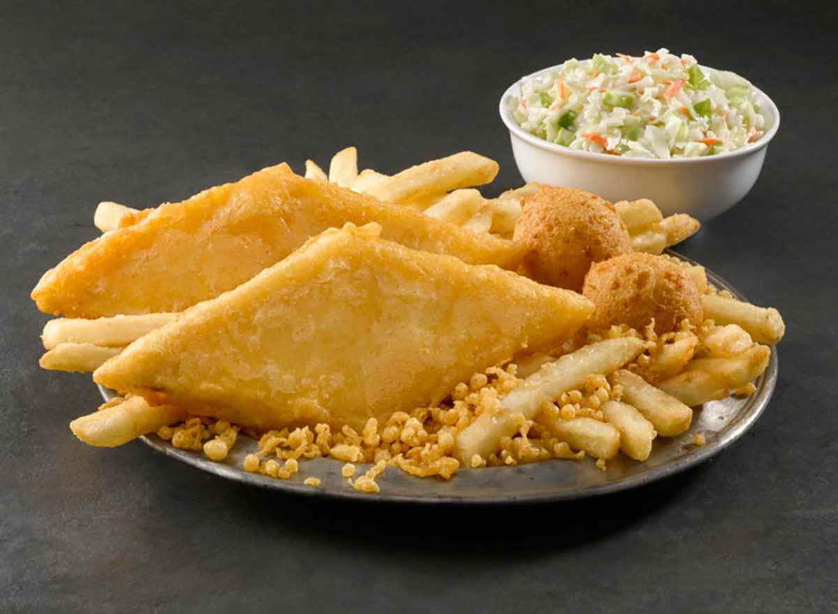 long john silvers fish combo with coleslaw