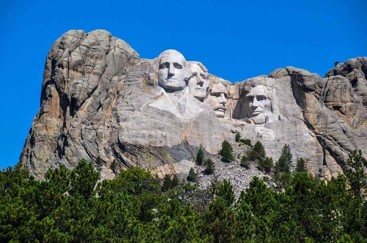 Berühmte US-Präsidenten am Mount Rushmore National Monument, South