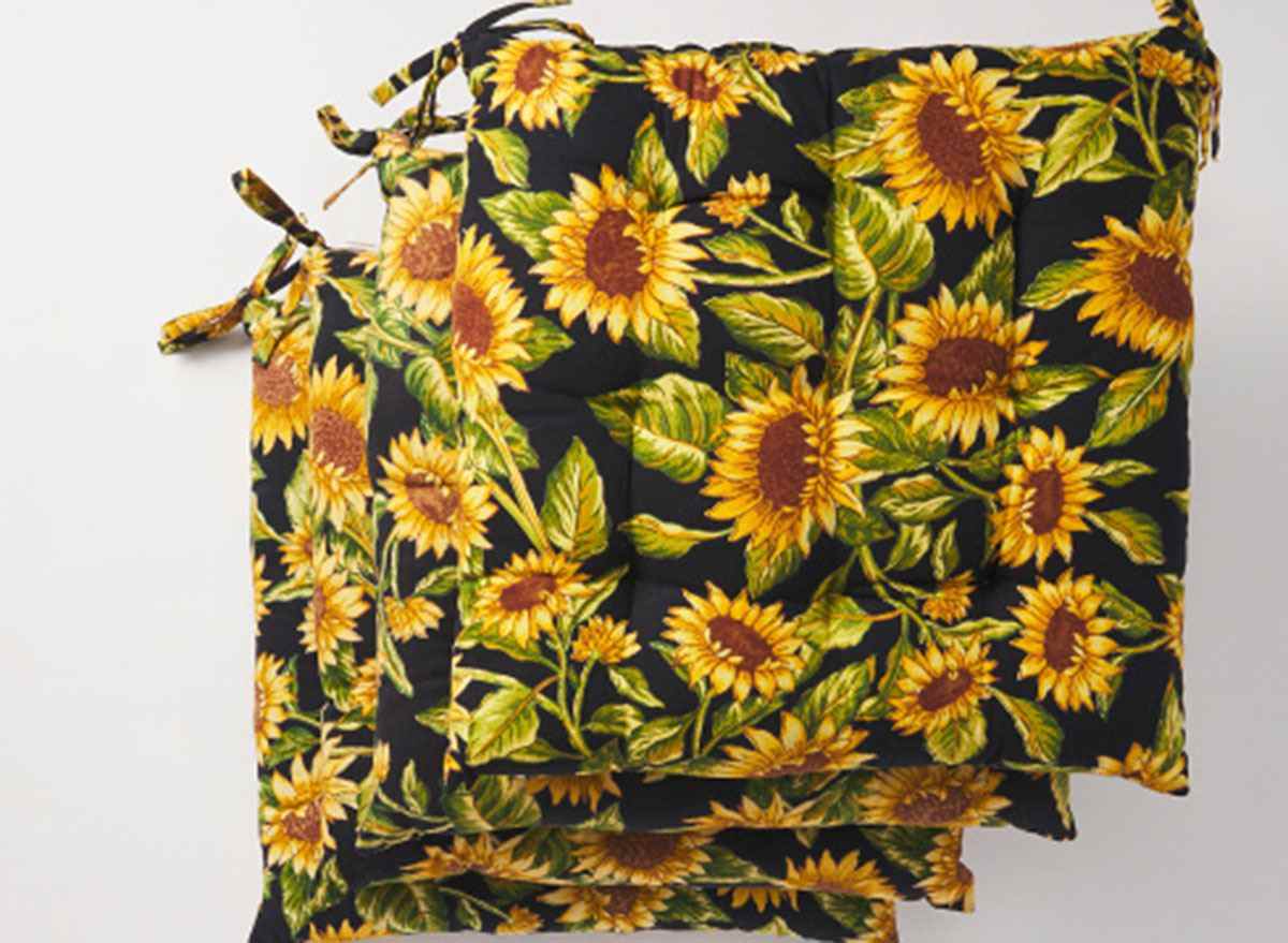 april cornell sunflower chair pads