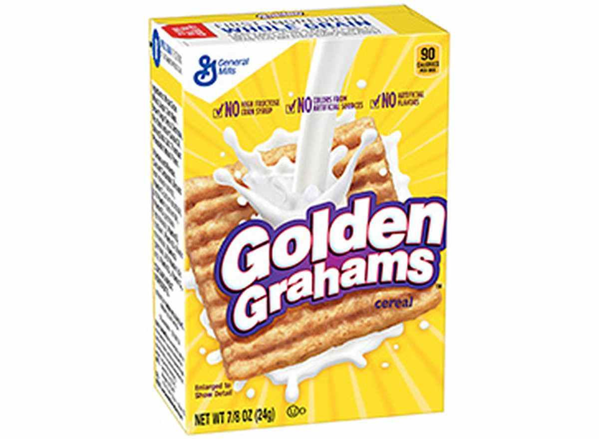 general mills golden grahams cereal box