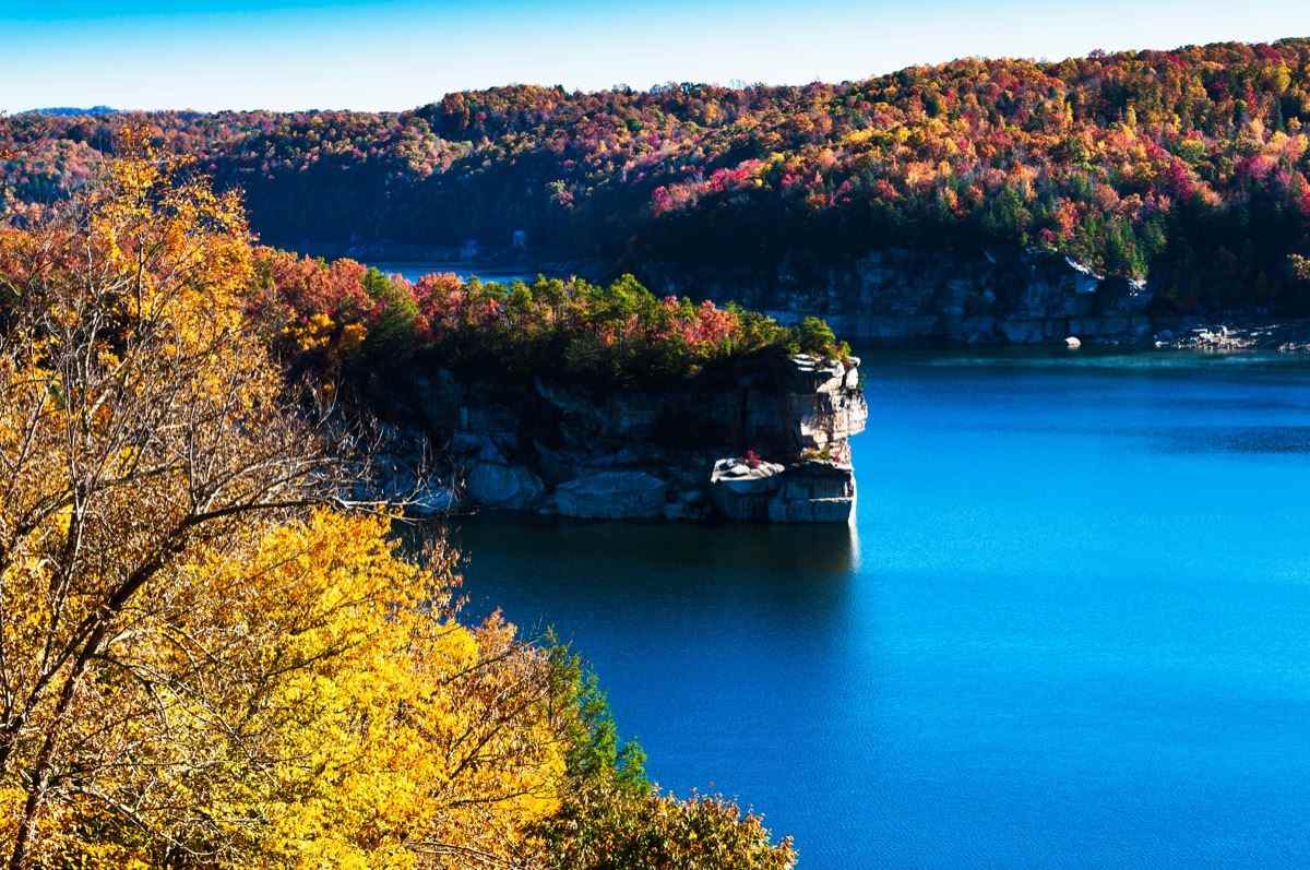Wald und See in West Virginia