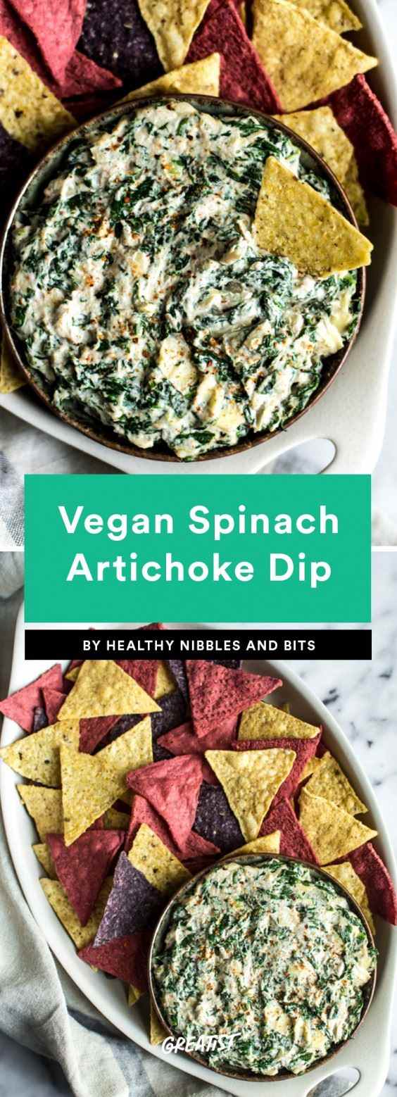 Veganer Spinat-Artischocken-Dip