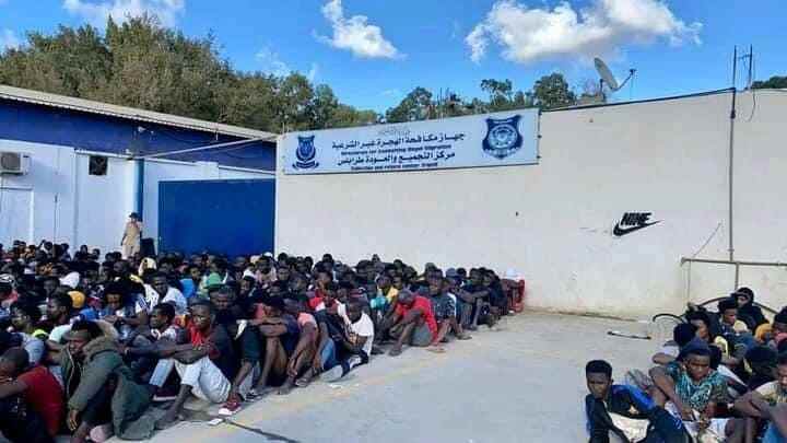 Haftanstalt für Migranten in Ghut Shaal, westlich von Tripolis, am 1. Oktober.