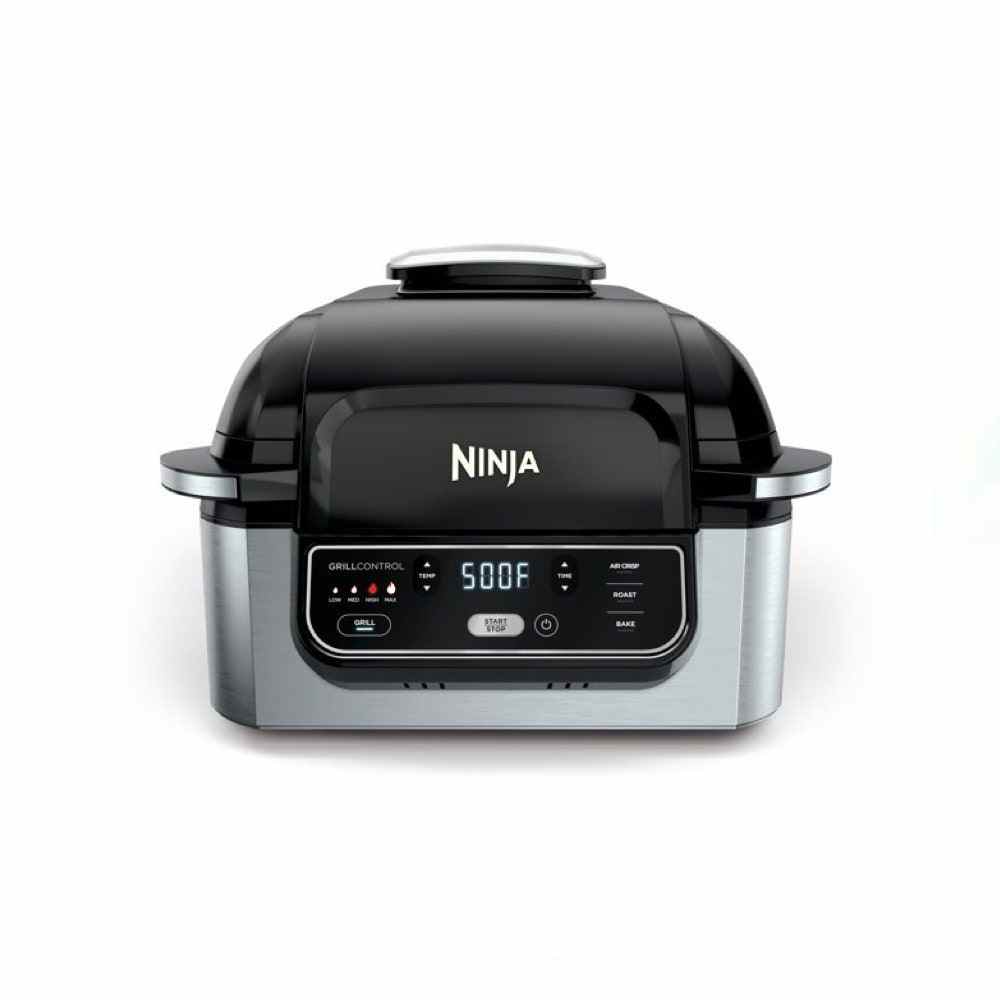 Ninja Foodi 4-in-1 Indoor Grill with 4-Quart Air Fryer on white background