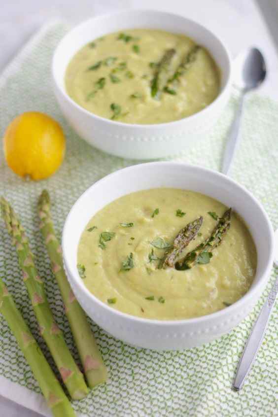 21. Instant-Suppe mit geröstetem Spargel