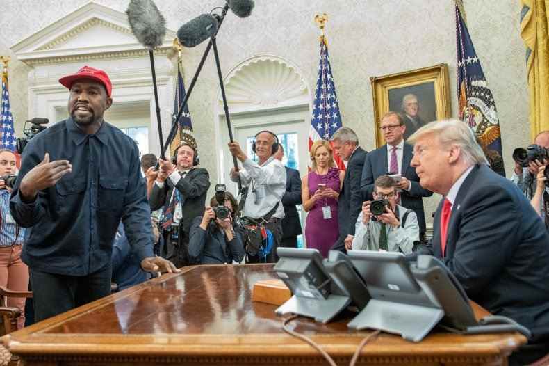 Kanye West und ehemaliger Präsident Donald Trump