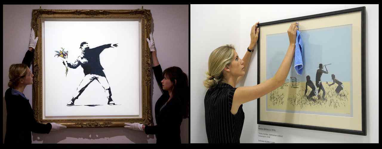 Sotheby's bringt den Hammer in Ethereum auf 2 ikonische Banksy-Gemälde herunter
