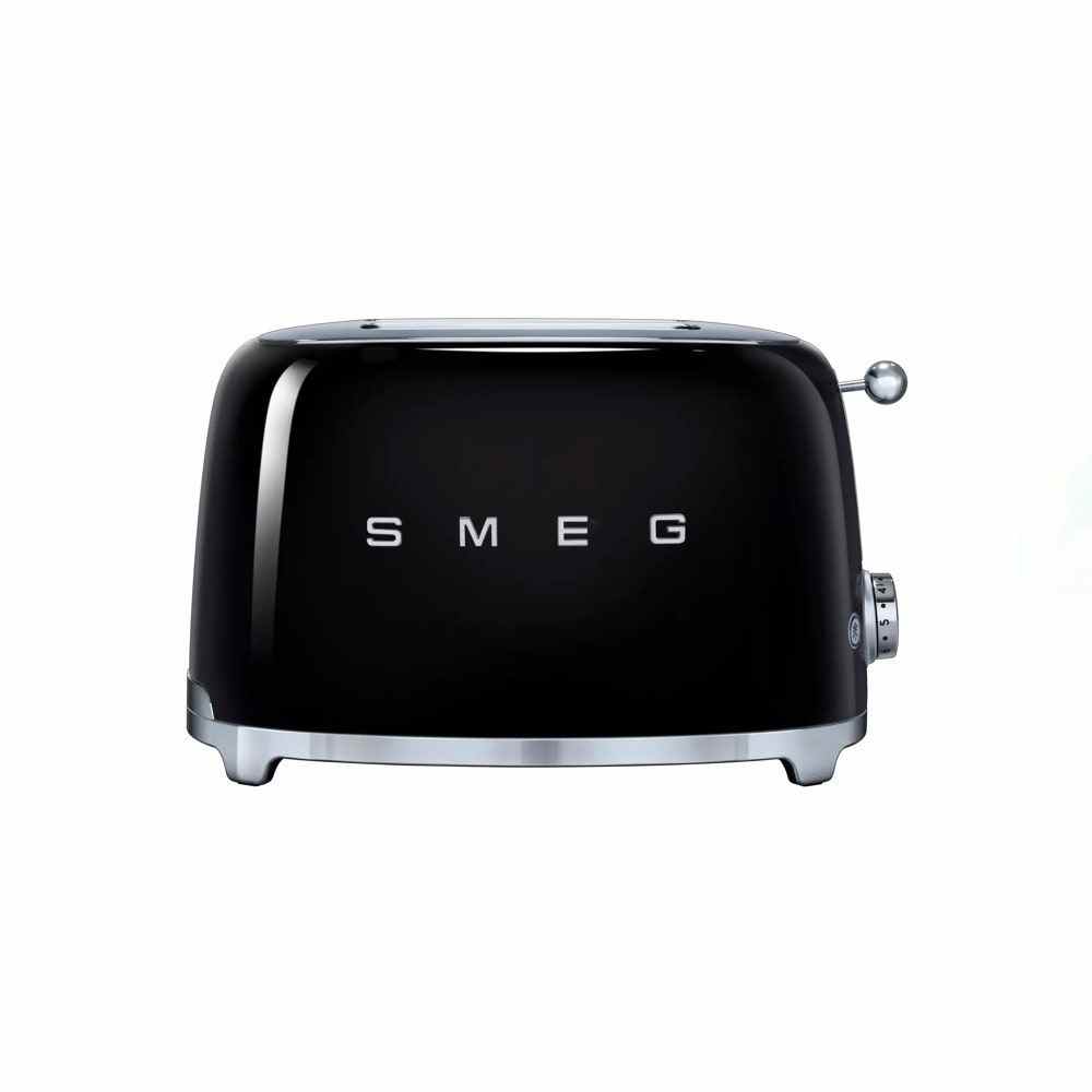 Smeg 50s Retro Style Zwei-Scheiben-Toaster in schwarz