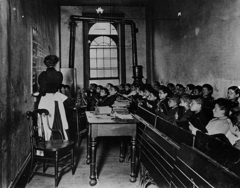 Pupils attending school in New York