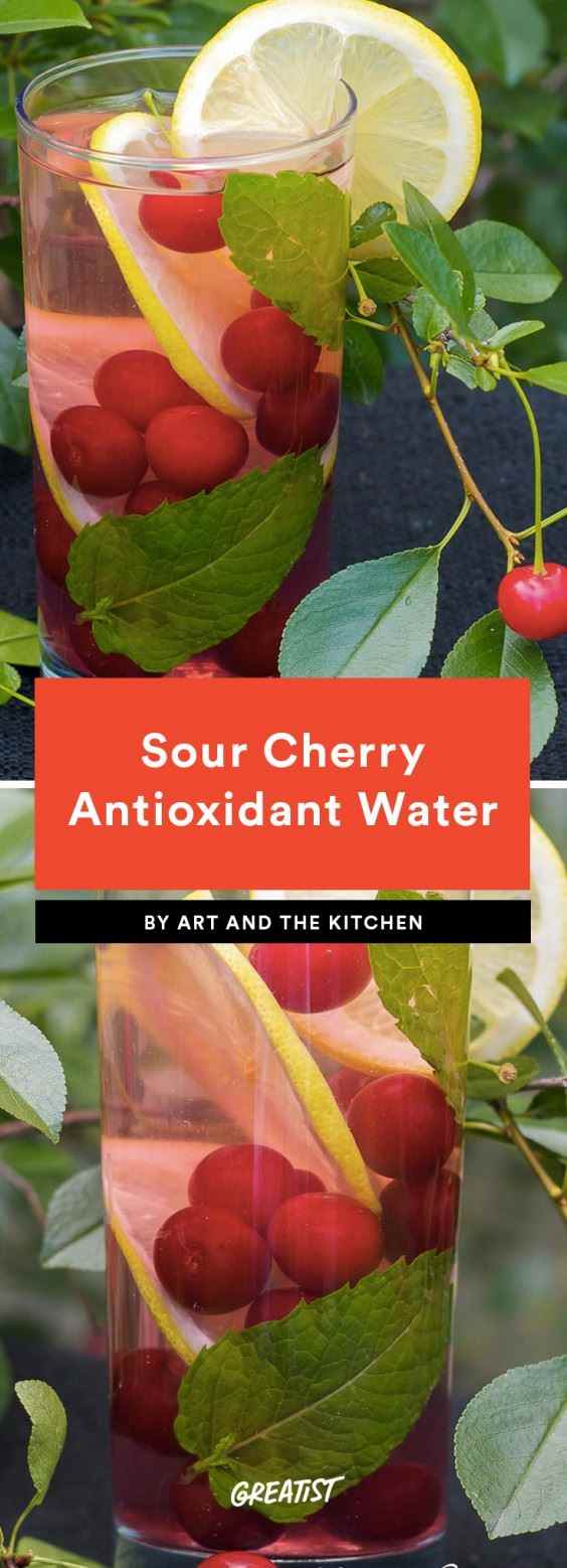 Sauerkirsch-Antioxidans-Wasser
