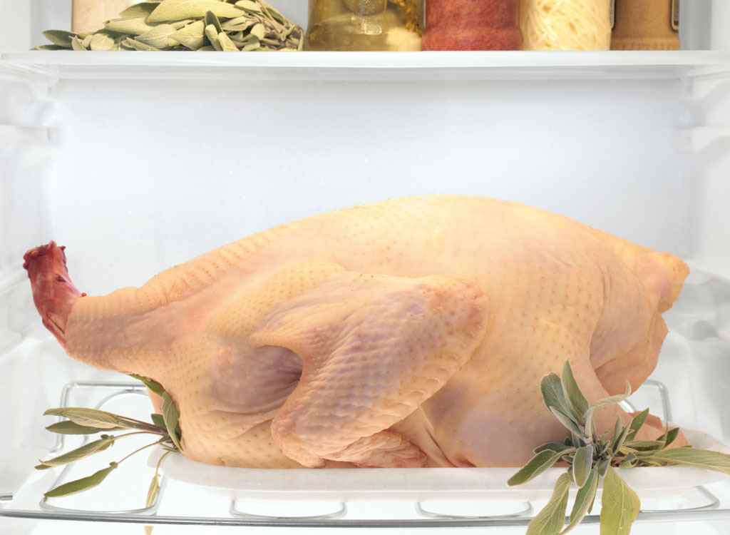 Thawing turkey in fridge