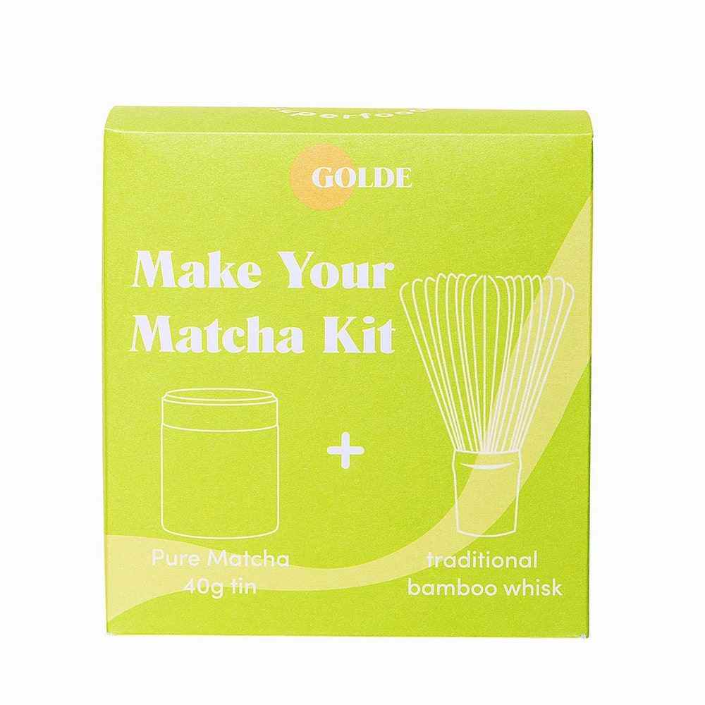 Grüne Box mit Matcha-Kit