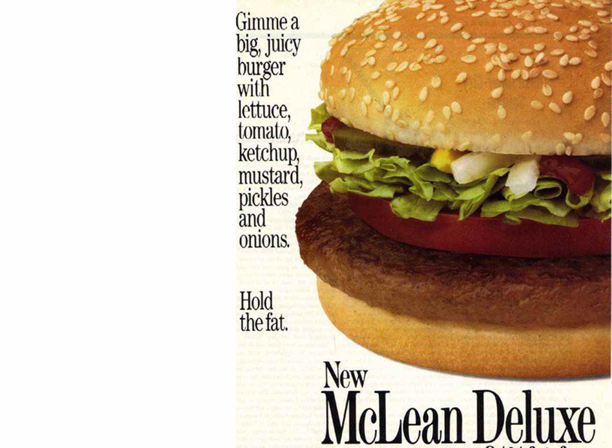 mcdonalds mclean deluxe burger ad
