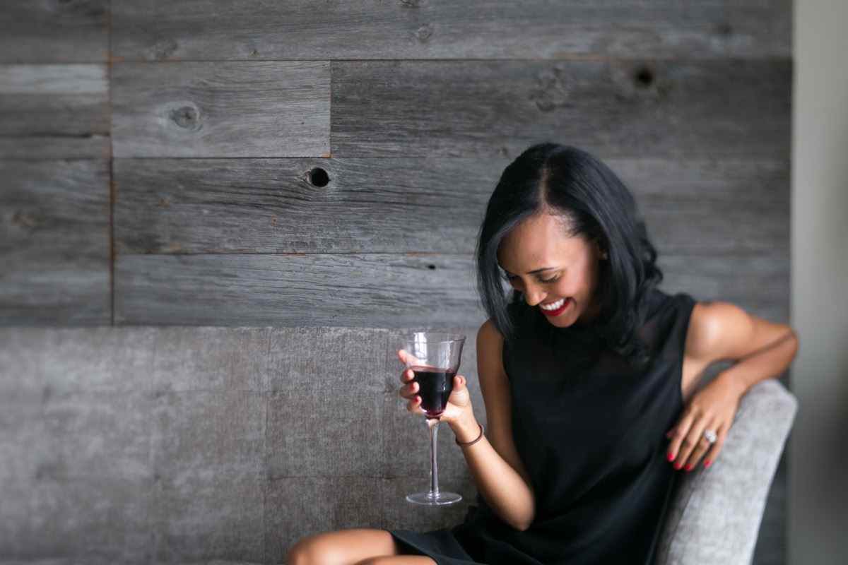 Entspannen bei einem Glas Wein