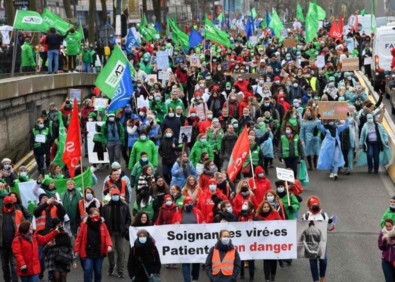 Proteste gegen das Impfmandat in Polen, Belgien und Europa