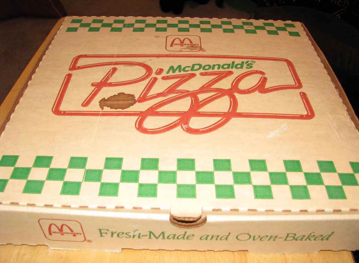 Mcdonalds pizza box from 1989