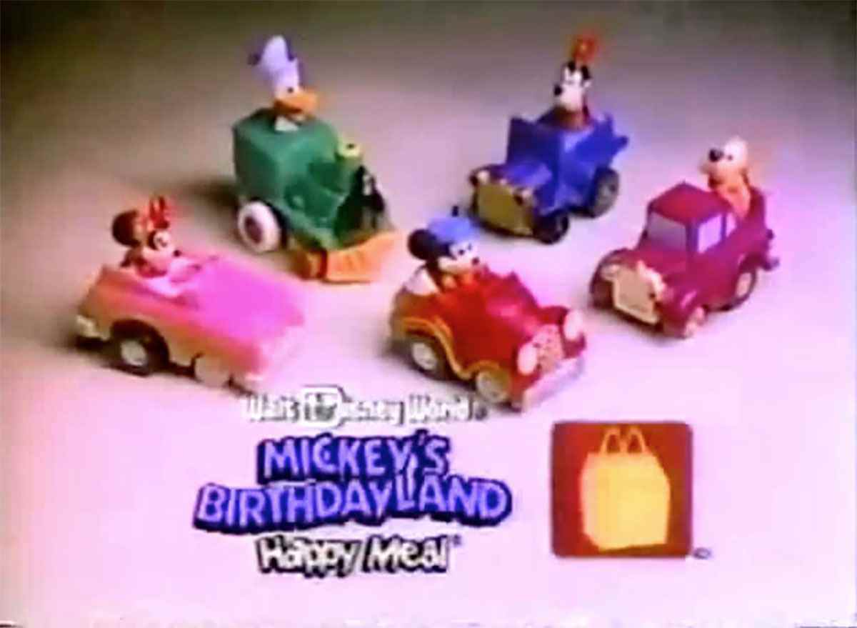 Mickey mouse birthday land disney birthday at mcdonalds happy meal toy