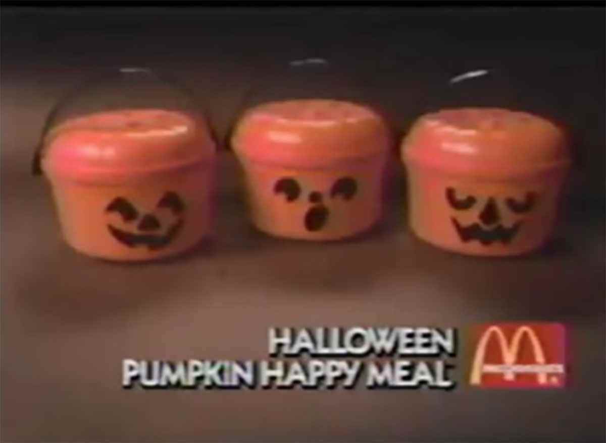 Mcdonalds halloween pumpkin happy meal toys 1986
