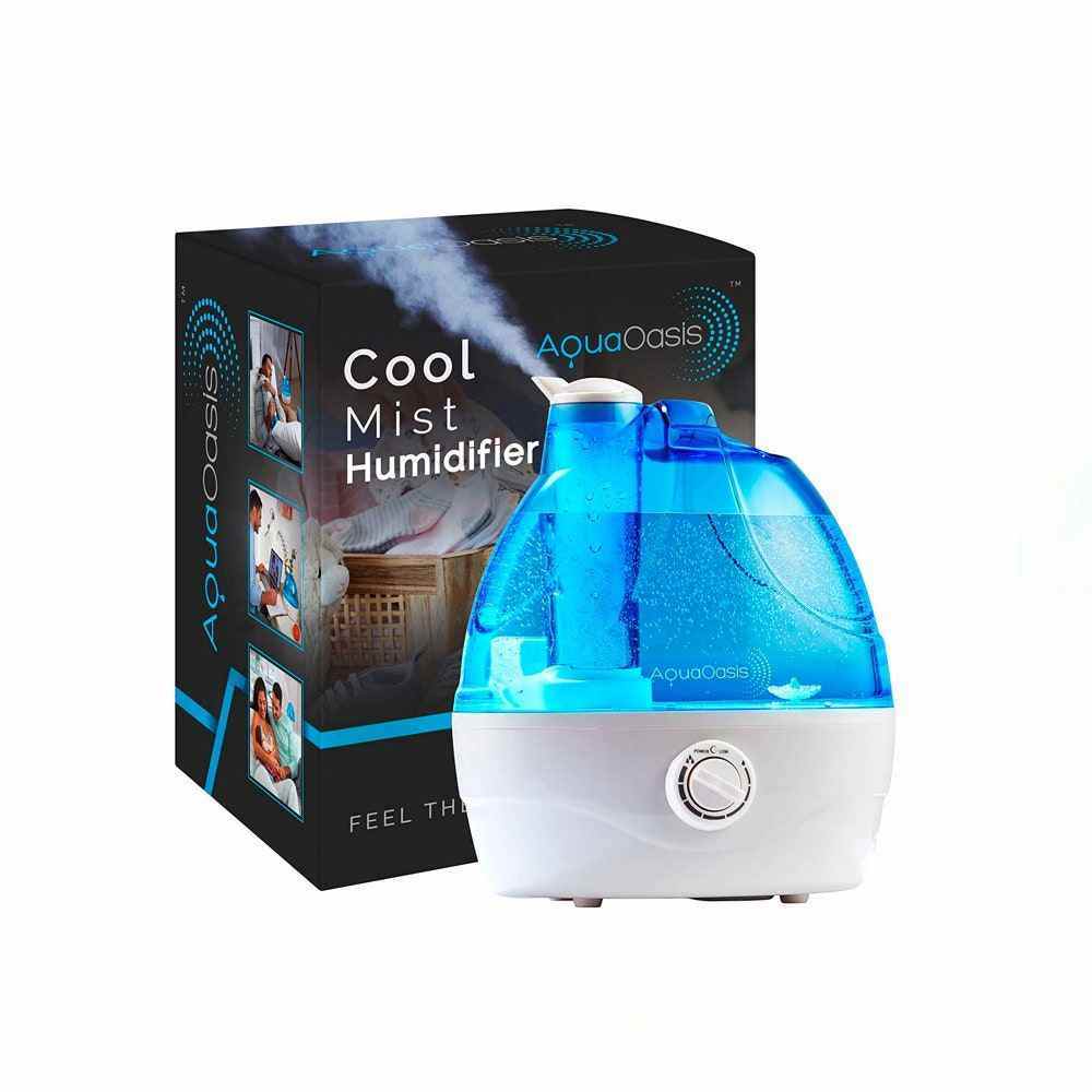 AquaOasis Cool Mist Luftbefeuchter in Blau und Weiß