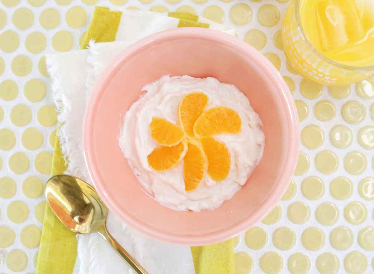 instant pot yogurt in a bowl with fruit