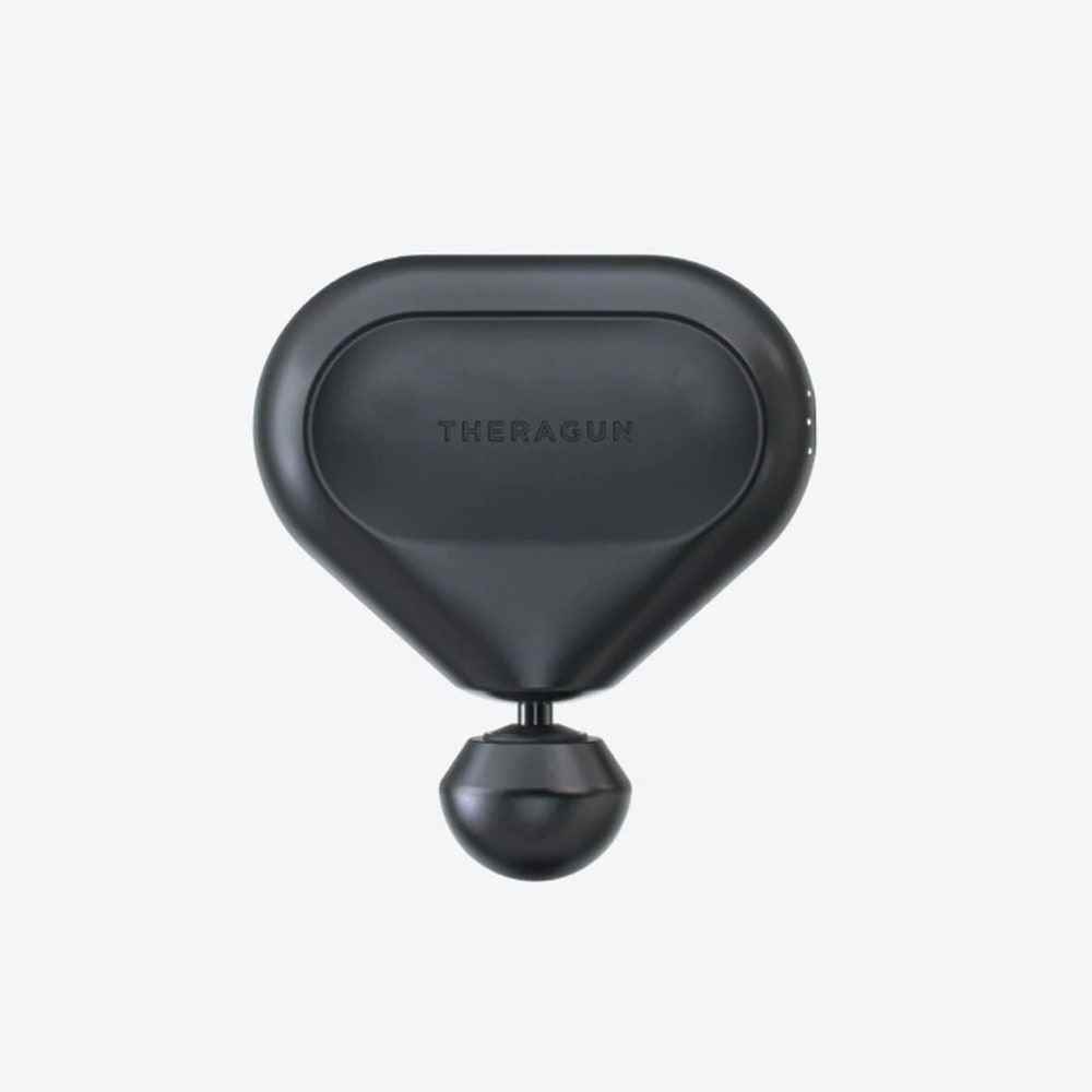 Therabody Theragun Mini massage device in black on gray background