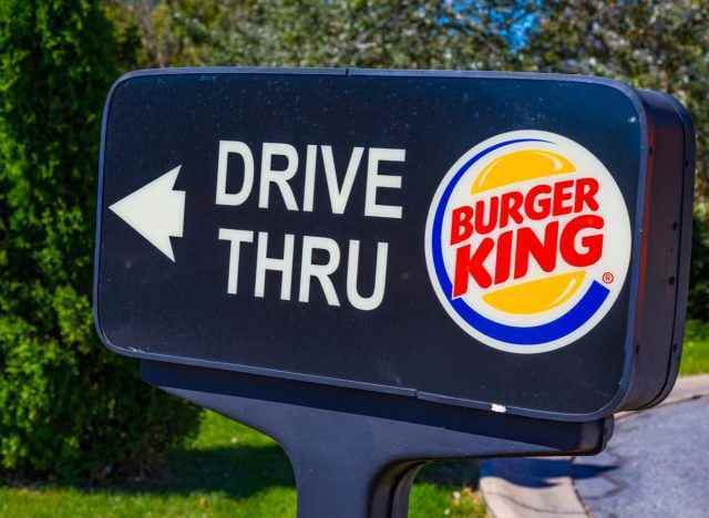 Burger King Drive-Through-Schild