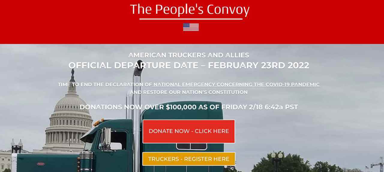 Amerikanische Trucker planen einen Konvoi nach Washington, Gruppe sammelt über 100.000 $