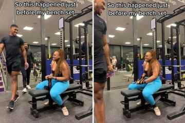 Beobachten Sie, wie der weibliche Powerlifter bei Joshuas Kommentar „zusammenbricht“, als er im Fitnessstudio vorbeigeht