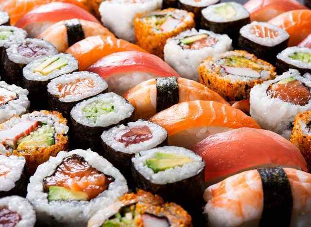 verschiedene Sushi