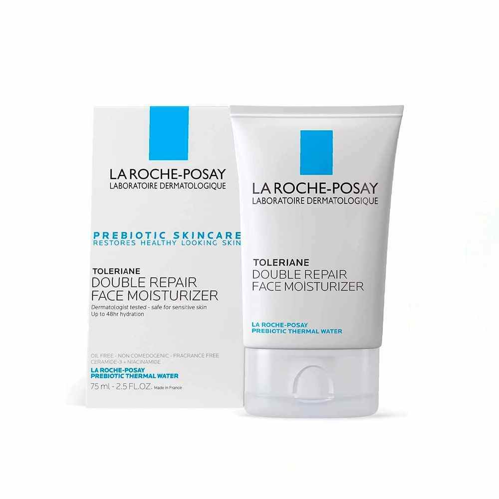 La Roche-Posay Toleriane Double Repair Face Moisturizer auf weißem Hintergrund