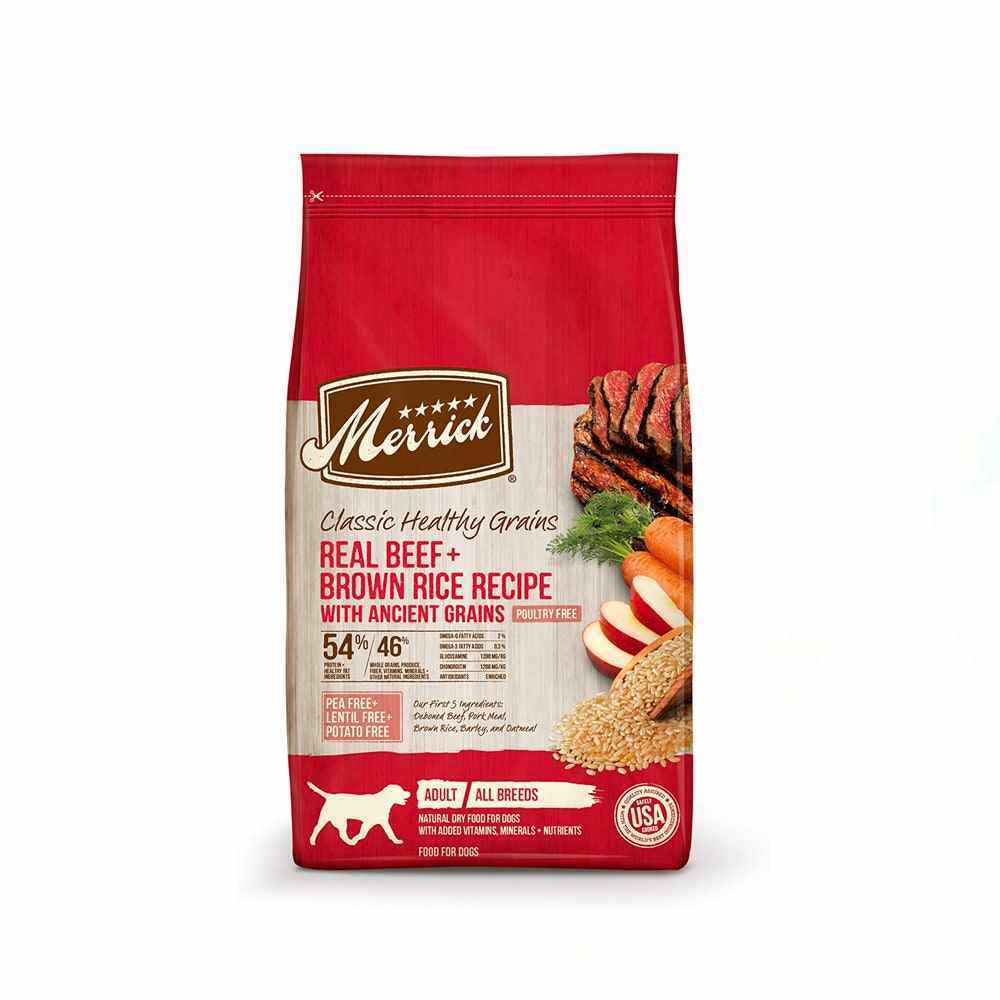Tüte Merrick Classic Healthy Grains Trockenfutter für Hunde