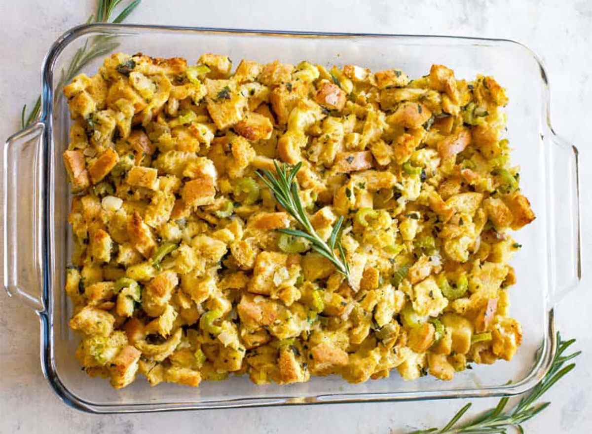 tray of stuffing