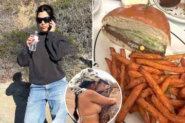 Kourtney Kardashian isst Cheeseburger, als Fans sagen, dass sie schwanger ist