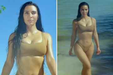 Kim zeigt Kurven im nackten Bikini für SKIMS Swim-Fotoshooting