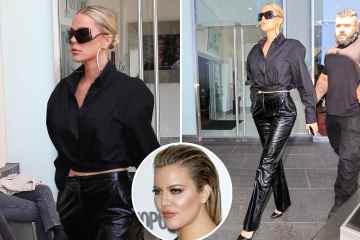 Khloe Kardashian schockiert Fans mit ihrer abgespeckten Figur in Lederoptik