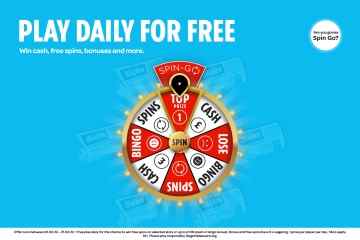 Holen Sie sich die Chance, täglich £100 in bar mit dem Spin-Go-Rad von Sun Bingo zu gewinnen