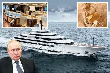In Putins 500 Millionen Pfund teurer Superyacht mit Kino und GOLD-Toilettenpapierhalter