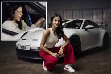Emma Raducanu posiert in Luxusautos, als sie einen Porsche-Deal an Land zieht