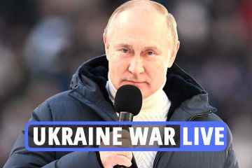 Putin veranstaltet SICK-Pro-Kriegs-Kundgebung, während russische Streitkräfte weiterhin bombardiertes Theater beschießen