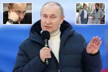 Putins verschwenderische Modeauswahl umfasst einen Mantel im Wert von 10.000 GBP und eine Luxusuhrenkollektion