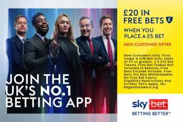 Sky Bet - Gratiswetten und Angebote: Erhalten Sie einen Bonus von 20 £, wenn Sie 5 £ auf Fußball setzen