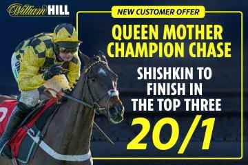 Get huge Champion Chase fav Shishkin at a giant 20-1 to finish in the top THREE