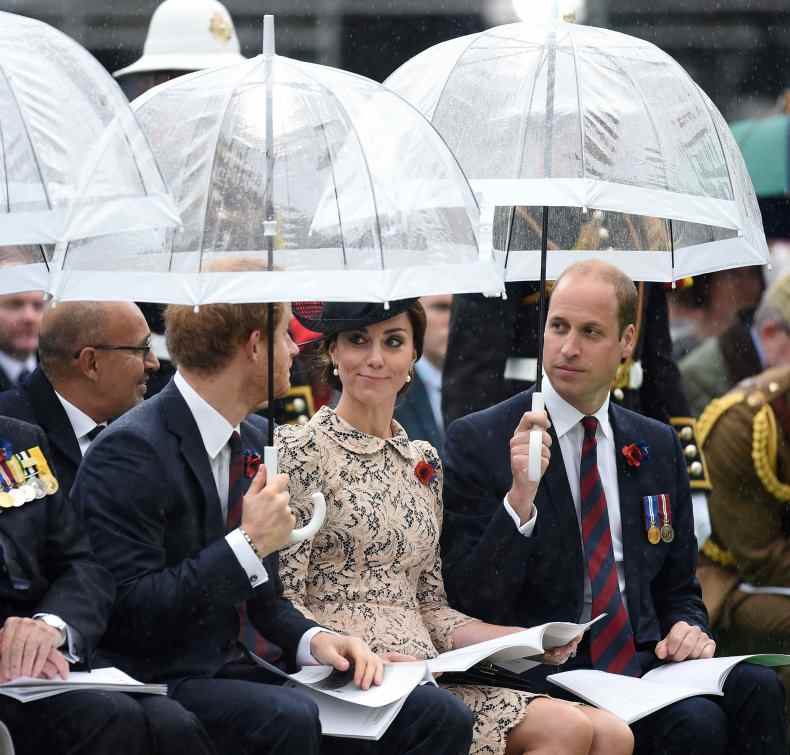 Kate Middleton Prinz William Prinz Harry Rain
