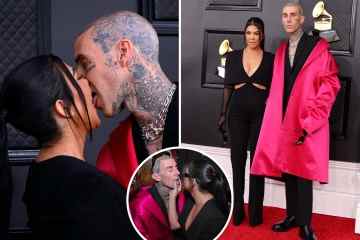 Kourtneys Verlobter Travis steckt ihr bei Grammys die ZUNGE in den Hals