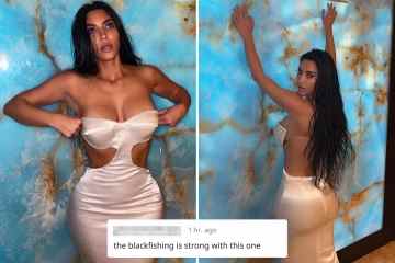Kim Kardashian wird auf neuen sexy Instagram-Fotos des „Blackfishing“ beschuldigt