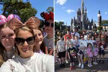Die 22-jährige Mutter Sue Radford zeigt, wie sie Kinder in Disney World unterhält