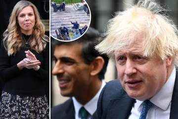 Boris, Carrie & Rishi wegen Partygate nach PM-Lockdown-Geburtstagsfeier mit Geldstrafe belegt